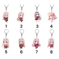Darling in the Fr4nxx Zer0 Two Keychain – Cute Anime Pendant for Cosplay | Stylish Keyring for Men &