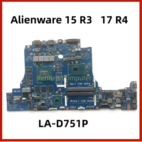 BAP10 LA-D751P.For Dell Alienware 15 R3 17 R4 Laptop Motherboard.With i7-7700HQ CPU.GTX1060 GTX1070 
