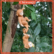 [Chiwanji] Hanging Monkey Statue Garden Sculpture Decorative Unique Monkey Figurine for