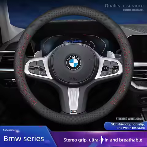 Leather Car Steering Wheel Cover for BMW F20 E92 E84 F45 F36 F33 G26 E46 F21 M4 F40 E81 E83 X2 F39 X