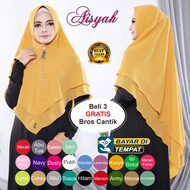 𝐀𝐊𝐔 𝐇𝐈𝐉𝐀𝐁 - KHIMAR AISYAH 2 LAYER SIMPLE KERUDUNG INSTAN HIJAB JILBAB TERBARU KEKINIAN WANITA MUSL