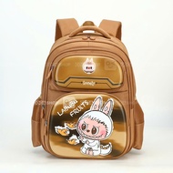 Balo labubu chống gù cho bé trai gái đi học cấp 1 form đứng nhiều ngăn vải Oxford cao cấp BF18-985