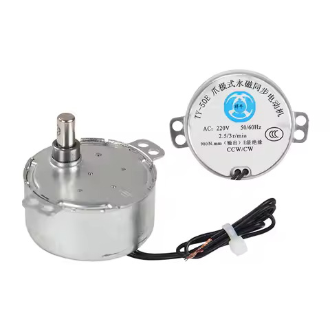 1pc Commercial Household Electric Fan Synchronous Motor r AC220V 2.5/3 RPM 1.9CM Shaft Shaded-Pole P