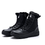Combat Boots Tactical Boots Black High-Top Outdoor Boots Anti-Kick Anti-Collision Hiking Boots for M