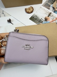 2026 New Original Classic Official Store Womens Card Case 12 Logo Logo Zipper Open Wallet C8275 Size