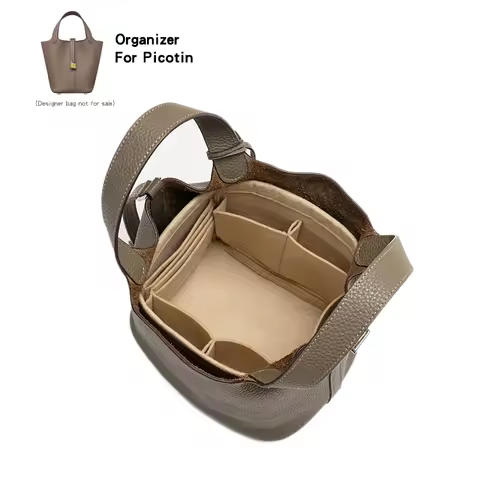 For H Picotin 18 22 26 Insert Bags Organizer With Card Holder Makeup Bucket Luxury Handbag Liner Sto