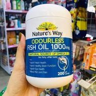 Dầu Cá KHÔNG MÙI NATURES WAY ODOURLESS FISH OIL 1000mg
