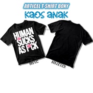 Boxy Oversize Children's T-Shirt Genesis T-Shirt - HUMAN SUCKS