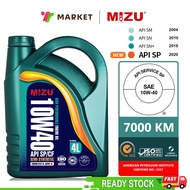 MIZU 10W40 4L Semi Synthetic Engine Oil API SP 10w-40 all car Perodua Proton Toyota Honda Nissan Maz