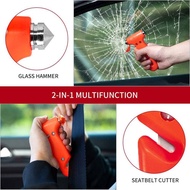 Pecah Cermin Car Safety Hammer, Auto Emergency Escape Hammer with Window Breaker Seat Belt Cutter St
