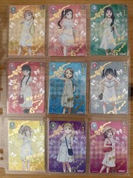 日版lovelive School Idol collection  Aqours μ's 各弹SIC  SEC成員金箔簽名遊戲閃卡(價錢請參看內容）