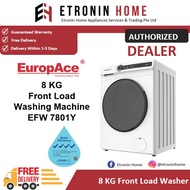 EuropAce 8 KG Front Load Washing Machine EFW 7801Y