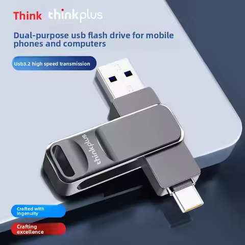 Lenovo TU301 2 in 1 USB C Flash Drive 128GB High Speed USB 3 2 Pen Drive for Android Phone Tablet La
