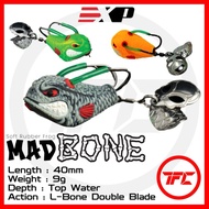 EXP MADBONE Soft Rubber Frog 40mm 9g Lure Bait Jump Frog Jumpfrog Mad Bone Snakehead Haruan Toman