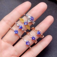 🌹粒粒精挑高淨度精品裸石
👑Natural Tanzanite 925 Silver Ring           
👑天然心形坦桑石925純銀戒指