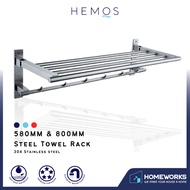 HEMOS BATHROOM FAUCET STEEL SUS304 SHELF TOWEL CLOTHES RACK HMBF81809,81819