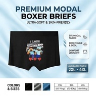Premium Modal Boxer Briefs For Men I Love Miners Print Ultra Soft Breathable Skin Friendly Comfort L