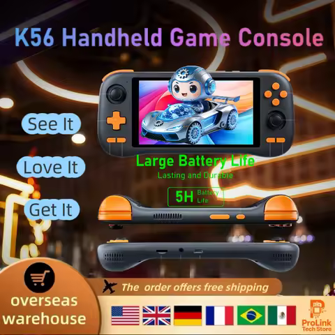 KINHANK K56 Handheld Game Console Android14 5000mAh WIFI Retro Game Player5.5'' Touch Screen 50 Emul