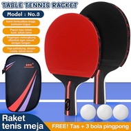HTD Sport Table Tennis Raket Bet Pingpong Raket Tenis Meja - 2 Ball Free 1 Ball