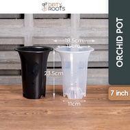 7 Inch Transparent Orchid Pot Tall for Aroid Plants Propagation Flower Pot