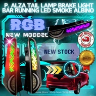 RGB COLOUR NEW MODEL PERODUA ALZA 2012-2022 TAIL LAMP BRAKE LIGHT BAR RUNNING LED SMOKE ALBINO