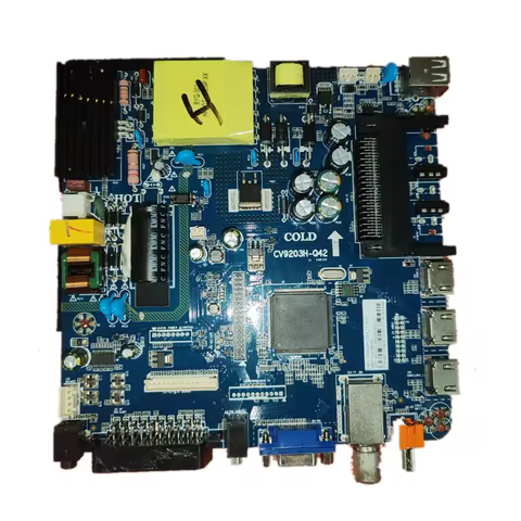 CV9203H-Q42 Three in one TV motherboard, tested well, physical photo for 94--100v 440ma 1920x1080