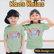 New Brand Kaos Kelas Custom Nama Paud TK Anak Dan Dewasa Lengan Pendek