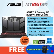 Asus TUF Gaming A15 FA507R-MHF065W 15.6'' FHD 300Hz Gaming Laptop ( Ryzen 7 6800H, 16GB DDR5, 1TB SSD, RTX3060 6GB, W11)