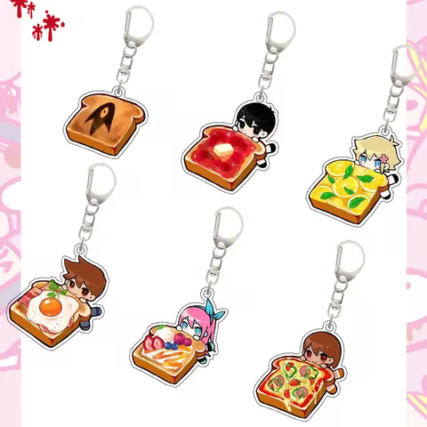Keychain for Omori Aubrey Sunny Basil Omori cartoons Backpack Decoration Pendant Cute Anime Merchand