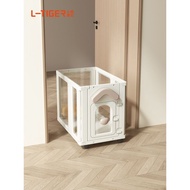 Pet Fence Transparent Dog Fence Guard Fence with Wheels Removable Fence Indoor Small Dog Teddy Corgi