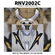 Rapido Cover Set Yamaha NVX V2 Thai Aerox 155 (24) Black Silver Accessories Motor NVX155 aerox155 Thailand Body Cover