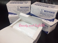 BESTSAFE หน้ากากอนามัยสีขาว (แพ็ครวม: 1กล่อง 50ชิ้น)