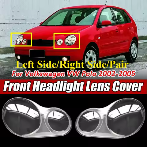 L/R Side Front Headlamp Shell Transparent Lampshade Lamp Shade Lens For VW Polo 9N 2002 2003 2004 20