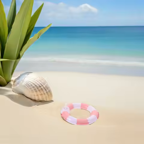 6Pcs Mini Swim Pool Life Buoys 10Cm 4Inch Landscape Life Buoy Nautical Swim Miniature Rescue Small P