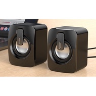 A2 Wire Control Multimedia USB Audio Speaker For Laptop PC Phone - Black And White