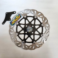 Piringan cakram lebar smash shogun 125 satria fu skywave skydrive spin ukuran 300mm plus breket