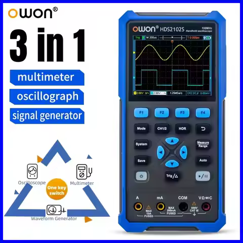 OWON HDS2202S Digital Oscilloscope 1GSa/s 200MHz Bandwidth Osciloscopio HDS2102S HDS272S HDS242S 2CH