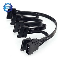 [Hot Sale][Hot Sale]4Pin IDE to 5-Port Power Supply Cable 4Pin Molex to Multi SATA Port 18AWG Wire P
