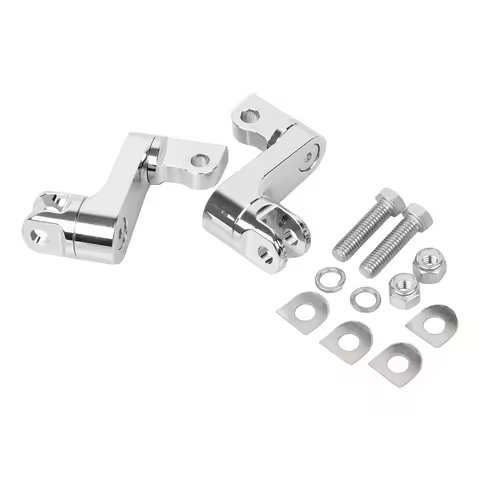 Chrome CNC Aluminum Male Mount Foot Peg Extensions Bracket For Harley Sportster Touring Road King Gl