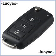 LUOYAO Key Fob, Plastic Black Key Shell, 3 Buttons Key Shell Key Fob Shell for VW