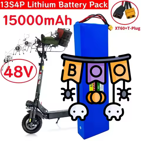 18650 13S4P 15Ah 48V 15000mAh Lithium Battery Pack for Kugoo M4/M4Pro/M5/M5Pro /Max Speed Li-ion Rep