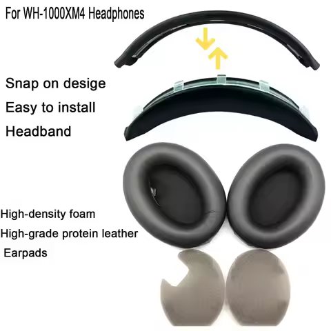 WH1000XM4 Easy Install Headband Earpads for Sony WH-1000XM4 Headphone Replacement Headband Ear Cushi