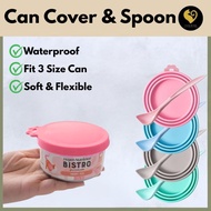 Pet Can Lid Cover Can Cover Cat Silicone Reusable Seal Cover Penutup Makanan Sudu Tin Kucing