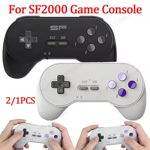 2/1PCS 2.4G Wireless Game Controller for DATA FROG SF2000 3.5” Retro Handheld Game Console Wireless
