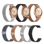 小米三星 S2 S3 Galaxy Watch 20/22mm寬 錶帶 智慧運動手錶不鏽鋼米蘭磁吸錶帶 磁鐵錶帶