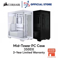 Corsair 3500X Mid-Tower PC Case - Black/White