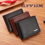 {ahlsen wallet}กระเป๋าสตางค์หนังวัวบางทันสมัยกระเป๋าสตางค์หนังใส่บัตรเครดิต/บัตรประชาชนแบบสอดกระเป๋า