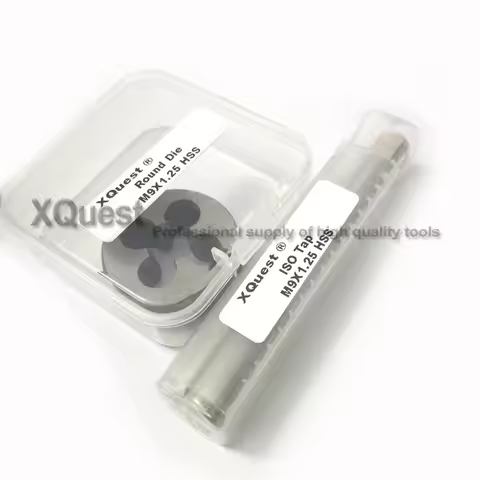 2pcs Metric Screw Hand Tap and Die Set M9 M9X1.25 9X1.25MM Machine Fine Thread Cutting Round Dies Pl