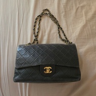 Chanel CF 25cm 中號 雙蓋 墨綠金釦