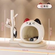 Entryway Storage Box Features Modular Cute Cat Design with Storage Racks Large Capacity for Keys Wat